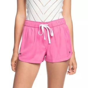 Roxy || NWT Impossible Love Pull-On Beach Shorts Barbie Pink